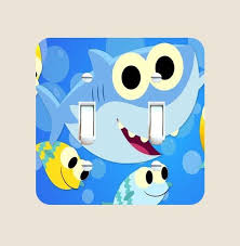 Baby Shark Switch Plate Cover Bedroom Decor Bathroom Decor Daddy Shark Light Switch Mommy Shark Switch Plate Covers Woodland Decor Man Cave And She Shed