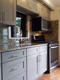 Maybe you would like to learn more about one of these? Santa Cecilia Gold Granite Nova Light Grey Shaker Cabinets Kitchen Cabinets And Granite Light Grey Kitchen Cabinets Kitchen Remodel Small