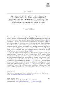 Writing a resignation email to coworkers, saying goodbye, is simply the polite things to do. Pdf Congratulations Your Email Account Has Won You 1 000 000 Analyzing The Discourse Structures Of Scam Emails