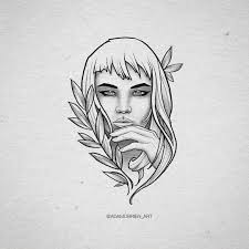 Black And White Womans Face Tattoo Design Adam Obrien On Instagram Neotraditional Neotrad Black And White Girl Women Face Tattoo Design Graphic Art Pa White Tattoo Woman Face Face Tattoos For Women