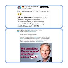 Ella: "Stephan #Brandner, #AfD, monatl. Einkommen 10.591,70 € (ab 1.7. 24:  11.227,20 €), lacht, während Menschen ihre Existenz verlieren. Björn  #Höcke, #AfD, monatl. Einkommen 9000 € netto, bettelt bei Bevölkerung um  Spenden. Fans: 💙💙💙 Ohne Worte ...