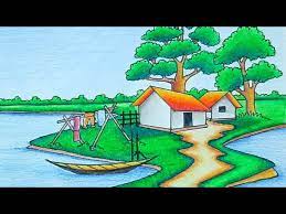 How To Drawing With Pencil Color Nature Landscape Village Scenery Drawing Pencil Sketch 21,000+ vectors, stock photos & psd files.
