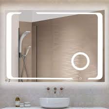 When preparing to install the light fixtures and mirror above a bathroom vanity, the easiest way to start is with the mirror, as you want to center it on the utilizing oval mirrors for their bathroom meant there would not be as much wall space visible once the mirrors were mounted, which is an option to. China Horizontal And Vertical Wall Mounted Led Lighted Bathroom Vanity Dimmable Lighting Mirror With Touch Button And 3x Magnified Mirror China Mirror Wall Mirror