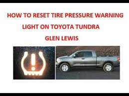 Manual adjustable front head restraints. How To Reset Tire Pressure Warning Light On Toyota Tundra Youtube