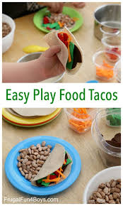 Easy Felt Play Food Tacos Frugal Fun For Boys And Girls Play Food Play Kitchen Food Felt Play Food