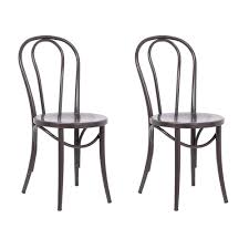 Ace Bayou Corporation Ellie Brown Metal Bistro Chairs 2 Pack In 2020 Metal Bistro Chairs Bistro Chairs Dining Chairs