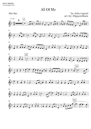 Sheet music for saxophone with orchestral accomp. John Legend All Of Me Sax Score Pdf Free Score Download
