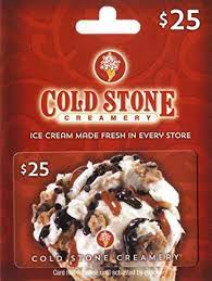 Buy cash back gift cards from your favorite stores & personalize them today! Amazon Com Cold Stone Creamery Gift Card 25 Gift Cards