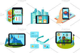 Augmented Reality Icons Set Icon Set Augmented Reality Icon