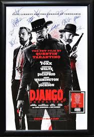 Django Signed Movie Poster In Wood Frame With Coa Quentin Tarantino Movies Django Unchained Quentin Tarantino
