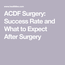 Acdf Surgery Success Rate And What To Expect After Surgery Acdf Surgery Surgery Spinal Surgery