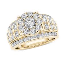 In 1886, tiffany introduced the engagement ring as we know it today. 2 Ct T W Diamond Frame Multi Row Engagement Ring In 14k Gold Zales