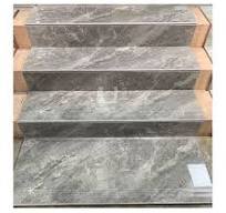 Indoor Brown Tile Riser Porcelain Anti Slip Original Groove Marble Texture  Step Stair Treads Staircase