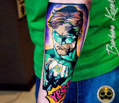 When he was ten years old, he and the rest of his family watched their television in horror as airplanes flew into the world trade center. Green Lantern Tattoo By Barbara Kiczek Post 15394
