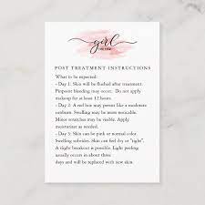 Post treatment instructions · avoid sun and heat. Microneedling Aftercare Instructions Card Zazzle Com In 2021 Microneedling Instructions Card Aftercare