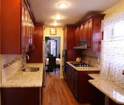 Transitional Galley Style Pale Yellow Kitchen Red Cabinets 20 000 Or Less Mullings Restoration Development New York Favorite Kitchens Pinterest Pa