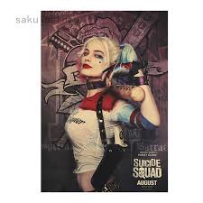 Search, discover and share your favorite margot robbie harley quinn gifs. Suicide Squad Margot Robbie Harley Quinn Film Vintage Poster Home Decor Painting Classic Prints Shopee Philippines