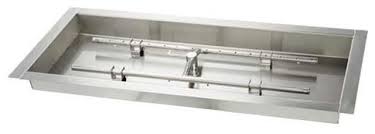 All manual fire pit burner kits are in stock and ready to ship! Stainless Steel Fire Pit H Burner Pan W Burner Included Natural Gas 24 X 12 Contemporary Fire Pit Accessories By Fire Pits Direct Houzz