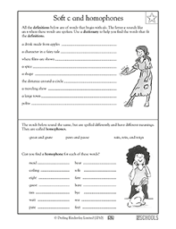 Reader view onomatopoeia is a word that imitates or suggests the source of the sound that it describes. Soft C And Homophones 3rd Grade 4th Grade Writing Worksheet Greatschools