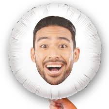 Buy Personalized Fun Face Photo Balloons, Birthday, Anniversary, Baby  Shower, Bachelorette, Custom Circle Double-sided Mylar Balloon, 1 Piece  Online ...