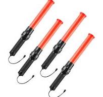 Parking Flags On A Stick 2-Pack Rechargeable Traffic Wands - 16 Inch LED  Safety Batons With Flashing Modes Airport Parking Directing Wands