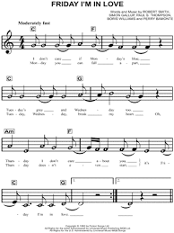 Aktualisiere deine garderobe mit unseren styles der neuen saison & asos exclusive brands. Friday I M In Love Sheet Music 7 Arrangements Available Instantly Musicnotes