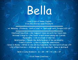 First Name Creations Names With Meaning Bella Name Meaning Baby Names And Meanings
