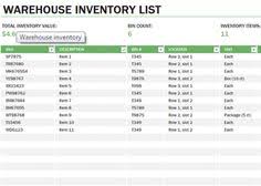 This accessible template allows users to track and maintain inventory bin locations within a warehouse. 19 Inventory Management Ideas Inventory Inventory Management Management