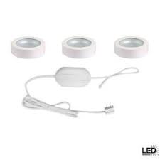 Hampton Bay Led White Puck Lighting Kit 21343kit At The Home Depot Tablet Puck Lights Hampton Bay Bar Lighting