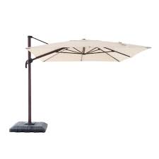 Hampton Bay 10 Ft X 12 Ft Aluminum Rectangle Offset Cantilever Outdoor Patio Umbrella In Cafe Yjaf 038g Cafe The Home Depot Offset Patio Umbrella Outdoor Patio Umbrellas Patio Umbrella