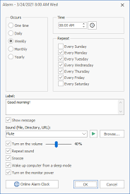 Traditional models just display the time and sound a buzzer, while more advanced versions can wake you with one of your favorite tunes from. Computer Alarm Clock Program