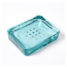A soap dish is a shallow, open container or platform where a bar of soap may be placed to dry after use. Glass Soap Dish Blue By The Conran Shop At The Conran Shop