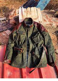 Men S Hunting Jacket Field Jacket Oil Wax Canvas Jacket Splice Wild Cowhide Green In 2021 Genuine Leather Jackets Mens Hunting Jacket Waxed Canvas Jacket