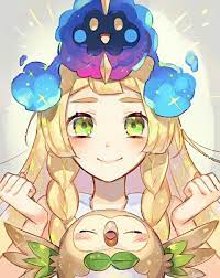 Lillie Nebby And Rowlett Pokemon Anime Cute Pokemon