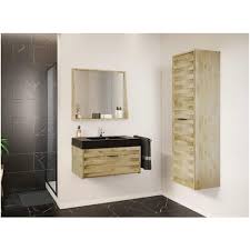 La sélection produits leroy merlin de ce mardi au meilleur prix ! Meuble De Salle De Bain Bois Massif Plan Noir Mat Ensemble Benoa Hellin Pas Cher A Prix Auchan