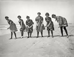 1905 Jersey Shore The Precursor To The Wet T Shirt Contest Natation Vintage Maillots De Bain Retros