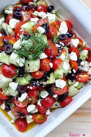 Tomato Cucumber Salad With Olives And Feta Food Healthy Recipes Picnic Food