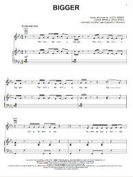 Justin Bieber Bigger Sheet Music Notes Chords Easy Piano Download Pop 77638 Pdf