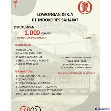 Informasi yang anda cari adalah gaji training di indokores sahabat purbalingga terupdate dan terlengkap bulan juli 2021 dari sumber yang terpercaya. Lowongan Kerja Operator Produksi Pt Indokores Sahabat Purbalingga