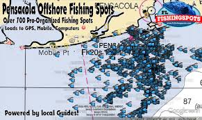 Pensacola Florida Gps Fishing Spots Escambia County Florida