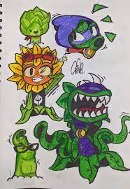 Did some fanart of my favorite heros and two random plants :) : r/PvZHeroes