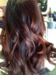 Long Color Red Highlights Cores De Cabelo Cabelo Cores De Cabelo Castanho