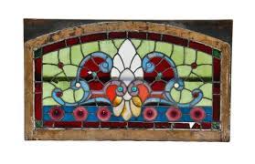 Add style to the architecture of your home with a beautiful stained glass transom window. Impressive Late 1880 S Original Brightly Colored American Victorian Era Residential Stained Glass Transom Window With Jewels