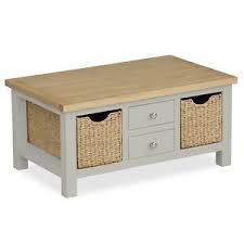 Not available at clybourn place. Large Grey Coffee Table Storage Baskets Drawers Painted Solid Wood Living Farrow 5056082700630 Ebay