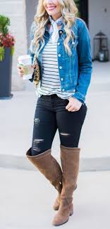Woman Black Jeans And Brown Boots 40 Magical Outfit Ideas To Finish This Winter With Style Womens White Sweater Black Leggings Women Black Skinny Jeans Women