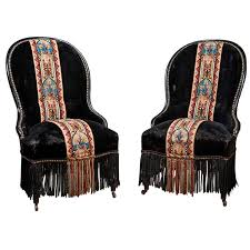 Pair Of Antique Napoleon Iii Fireside Chairs From A Unique Collection Of Antique And Modern Slipper Chai Fireside Chairs Slipper Chairs Dining Room Interiors