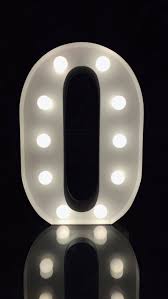 9metal White Black 0 Light Up Number Zero Home Bedroom Etsy Lighted Marquee Letters Light Letters Marquee Letters