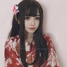 This hairstyle is a perfect example of black hairstyles with. Japanese Anime Lolita Elf Cosplay Air Bangs Wig Jifa Black Long Straight Hair Carnival Party Stage Performance Props Accessories Aliexpress
