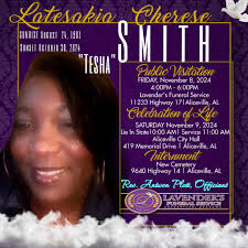 🕊️It is with deepest sympathy and respect Lavender's Funeral Service  announces the arrangements of Ms. Latesakia Cherese Smith🕊️