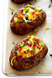The Perfect Baked Potato Recipe Gimme Some Oven Recipes Best Baked Potato Perfect Baked Potato